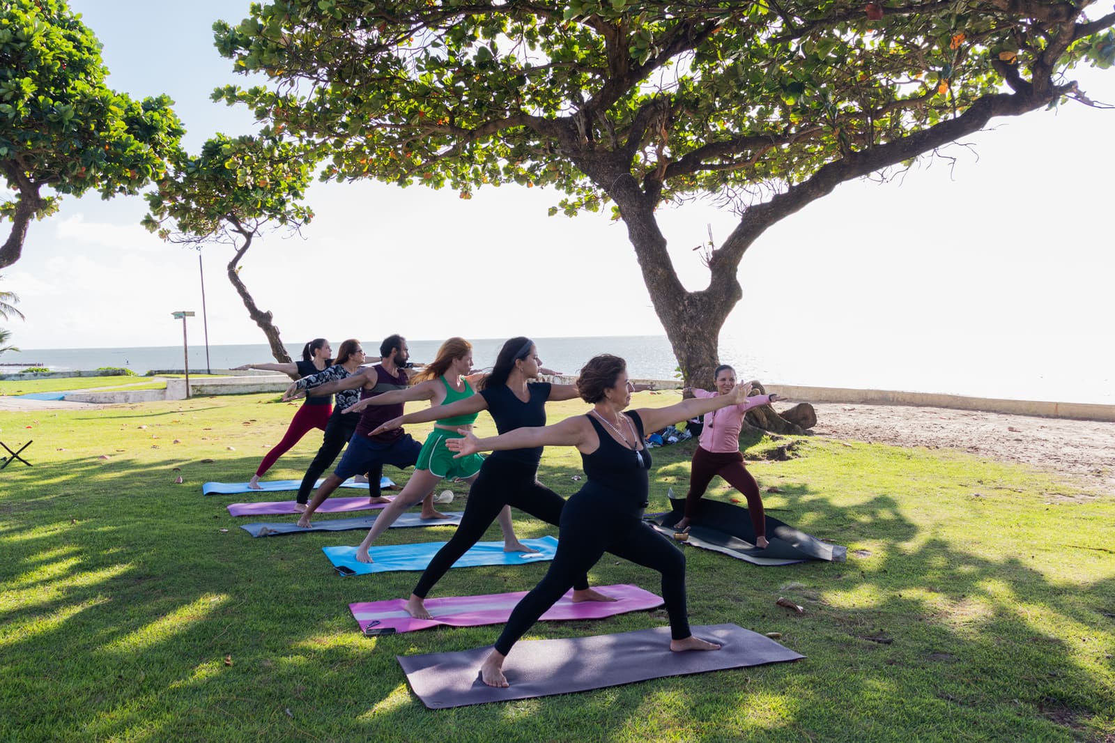 Prática de Yoga em grupo